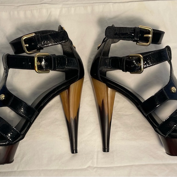 Stuart Weitzman Patent Leather Platform Sandals - Picture 8 of 10